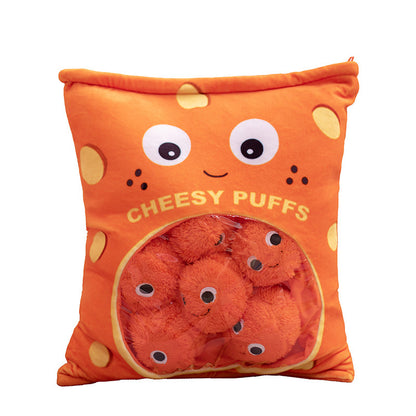 Crunchy Cheese Puff Plush ASMR Pillow