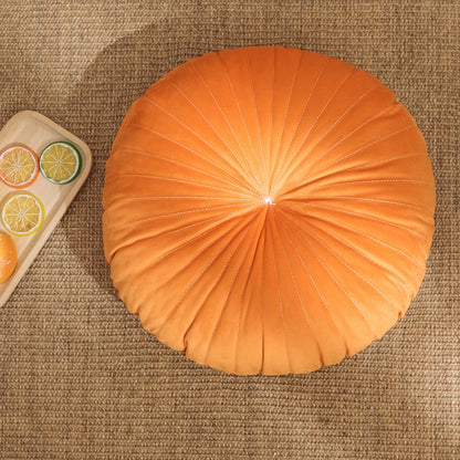 Luxurious Round Velvet Pumpkin Plush Pillow