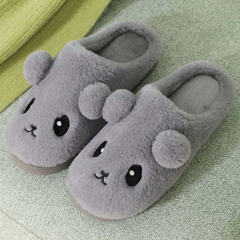 Cute Cotton Furry Plush Slippers