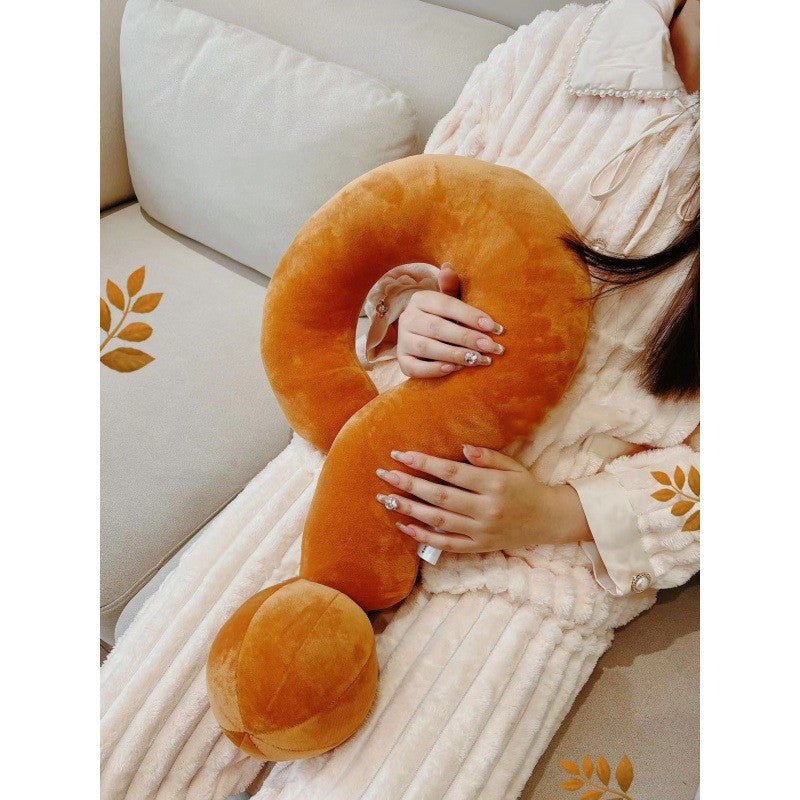 Dark Brown question mark neck pillow 62x35cm