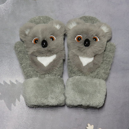 Winter Plush Animal Gloves – Warm Plush Fur for All Ages