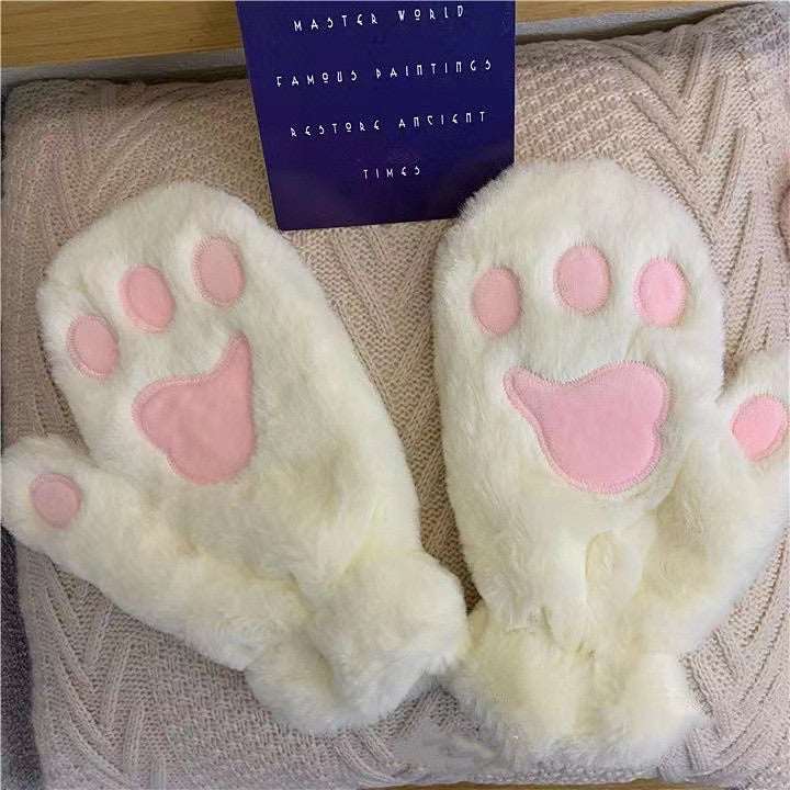 Bear Mittens Warm Plush Gloves