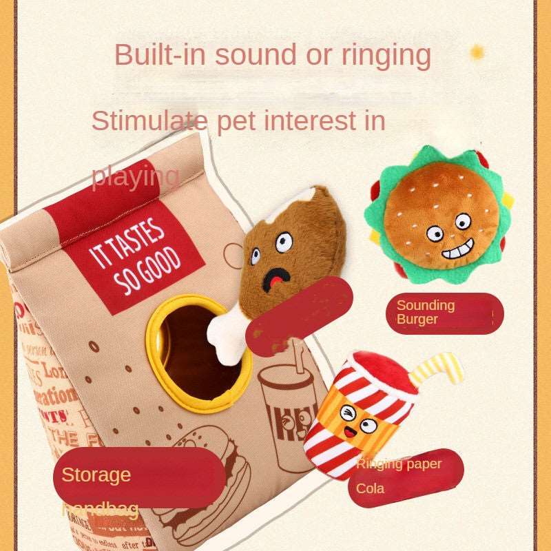 Fast Food Hide And Seek Pet Toy Plushies