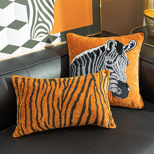 Embroidered animal cushion 45x45cm in nine designs