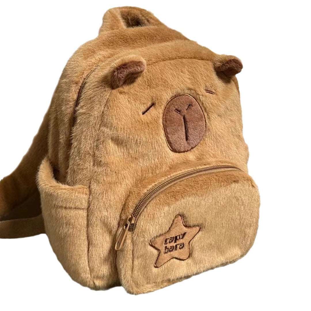 Capybara Plush Large Cute Backpack