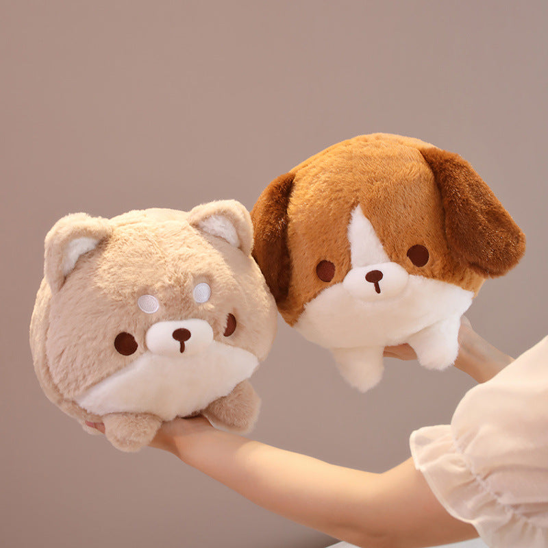 Soft Cute Round Roll Puppy Plush Toy