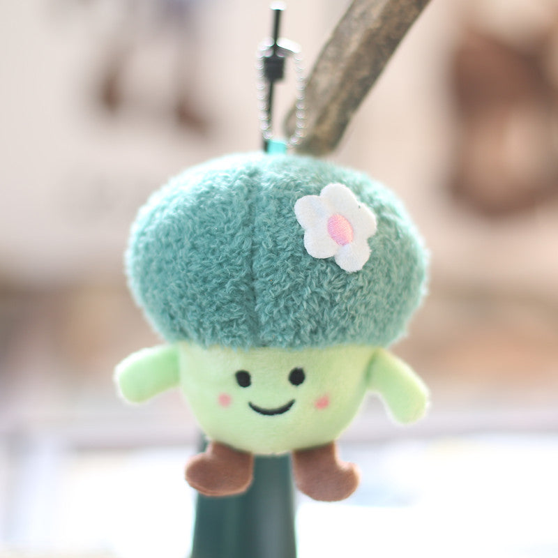 Plush Vegetable Bag Charm Keyring