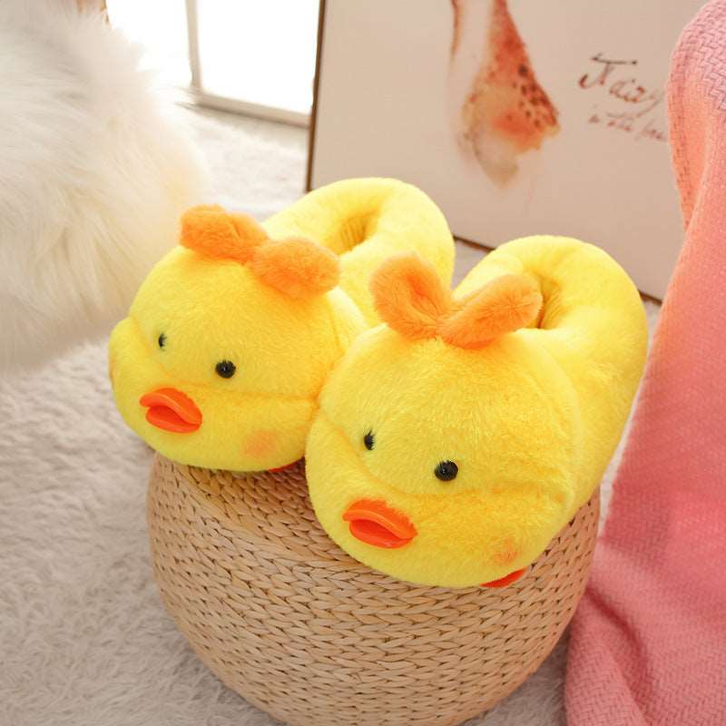 Furry Animal Paw Plush Slippers