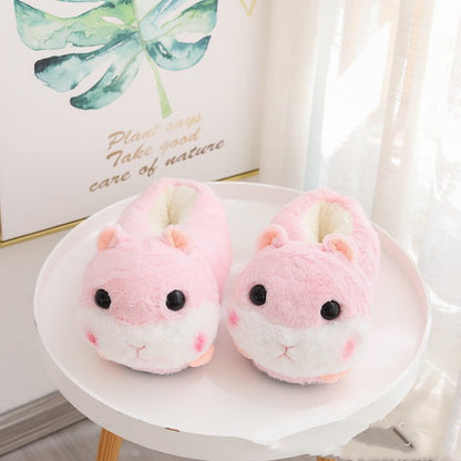 Furry Animal Paw Plush Slippers