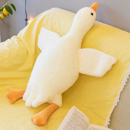 fluffy goose stuffed animal large size