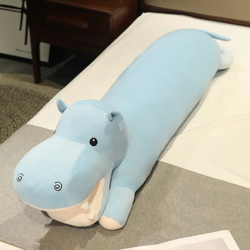 Large hippo plush cushion for bed and sofa