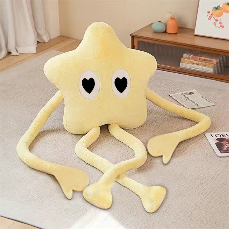 Giant star plush pillow with extra-long legs