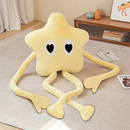 Giant star plush pillow with extra-long legs