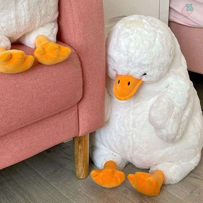 Giant white duck plush toy