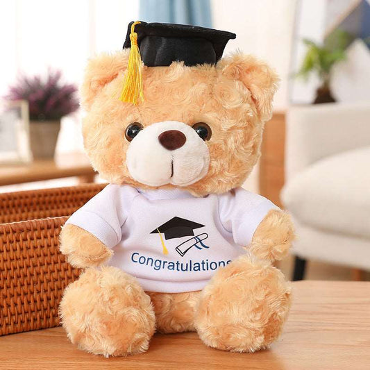 Graduation teddy bear with cap available in 23cm and 28cm sizes