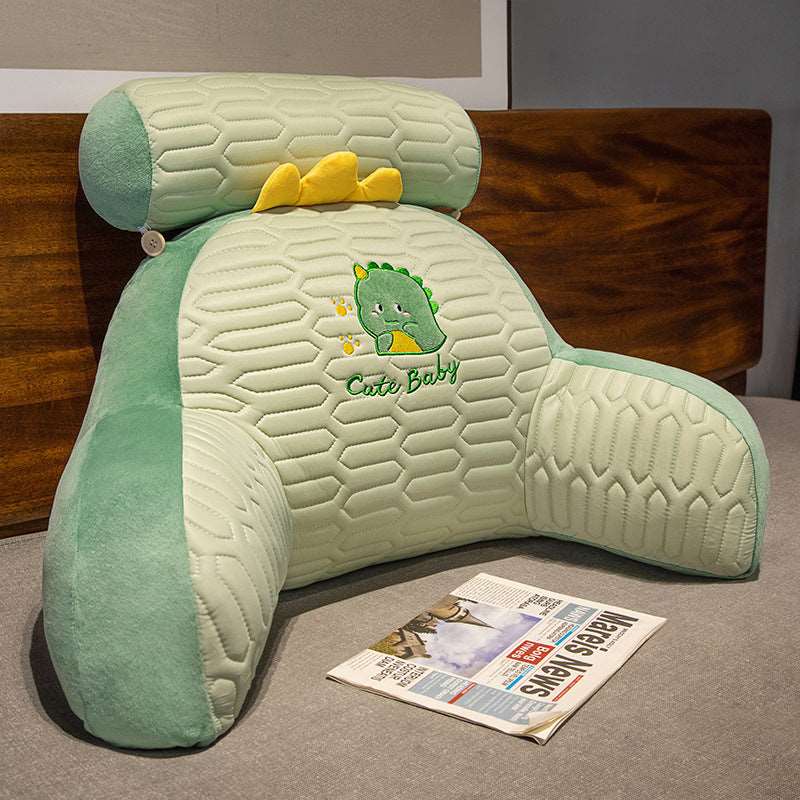 Green Dinosaur backrest support pillow