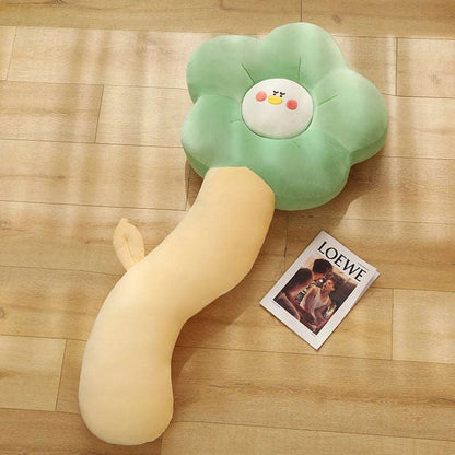 Green giant flower plush pillow