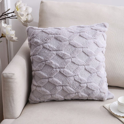 Grey Diamond Lattice Nordic geometric cushion 45x45cm