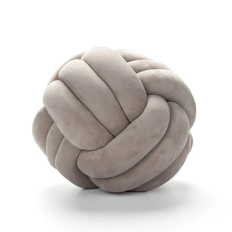 Grey knot cushion