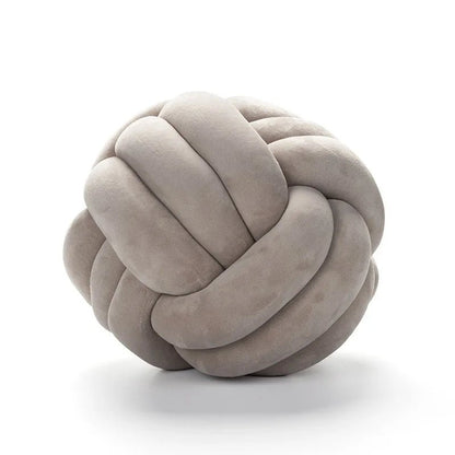 Grey knot cushion