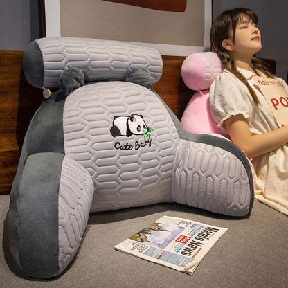 Grey Panda backrest support pillow