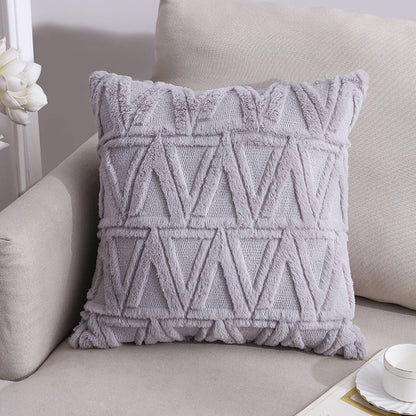 Grey Triangle Nordic geometric cushion 45x45cm