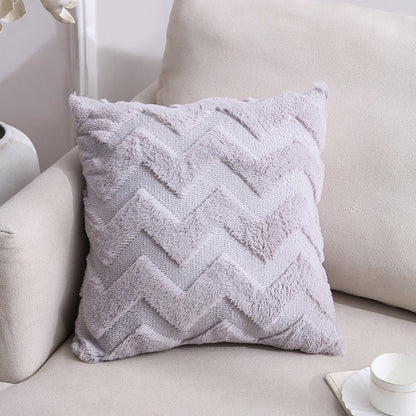 Grey Wave Nordic geometric cushion 45x45cm