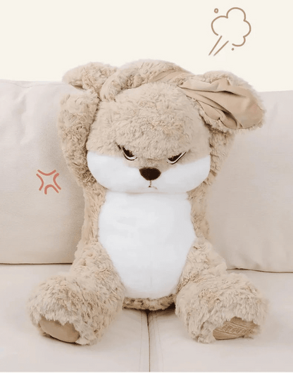 Grumpy Bunny Plush Toy – Soft Long Ear Rabbit Plush