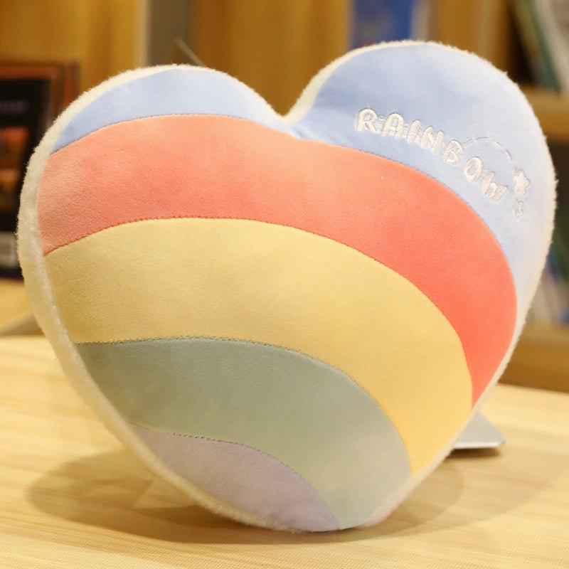 Heart Blue plush cushion 35 x 35cm