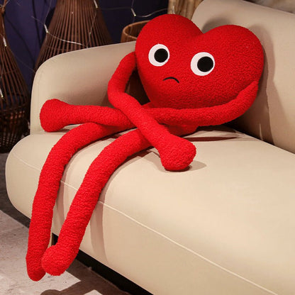 Romantic heart plush pillow for gifting
