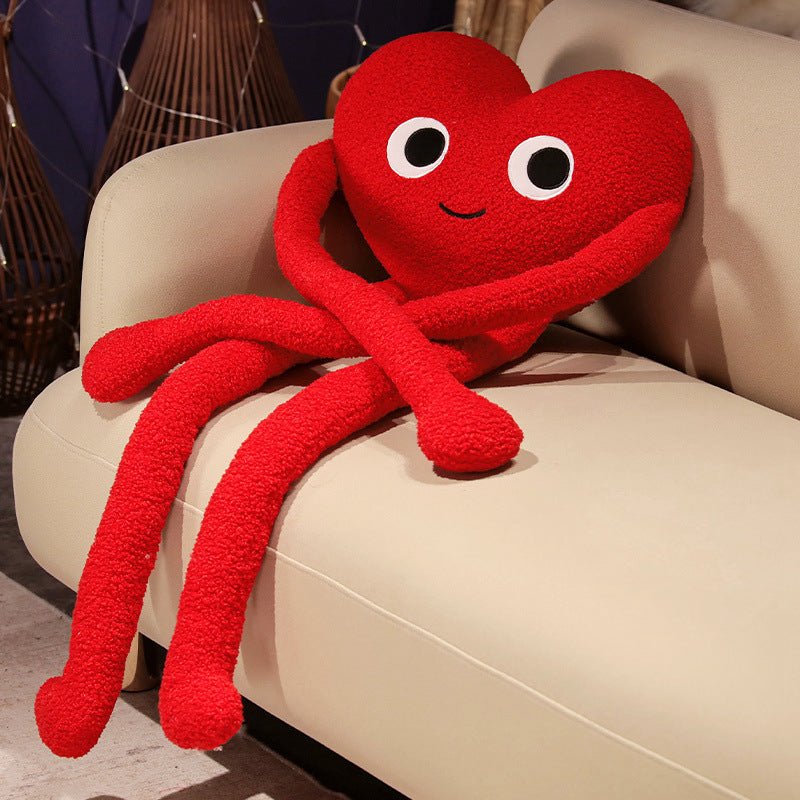 Oversized heart plush toy with magnetic hands