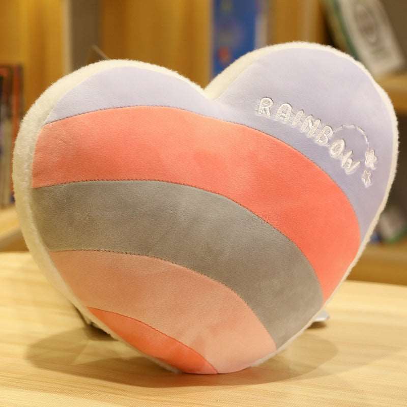 Heart Purple plush cushion 35 x 35cm