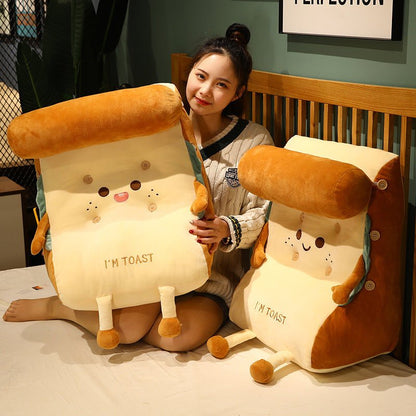 Toast Bread Bedside Cushion Back Pillow