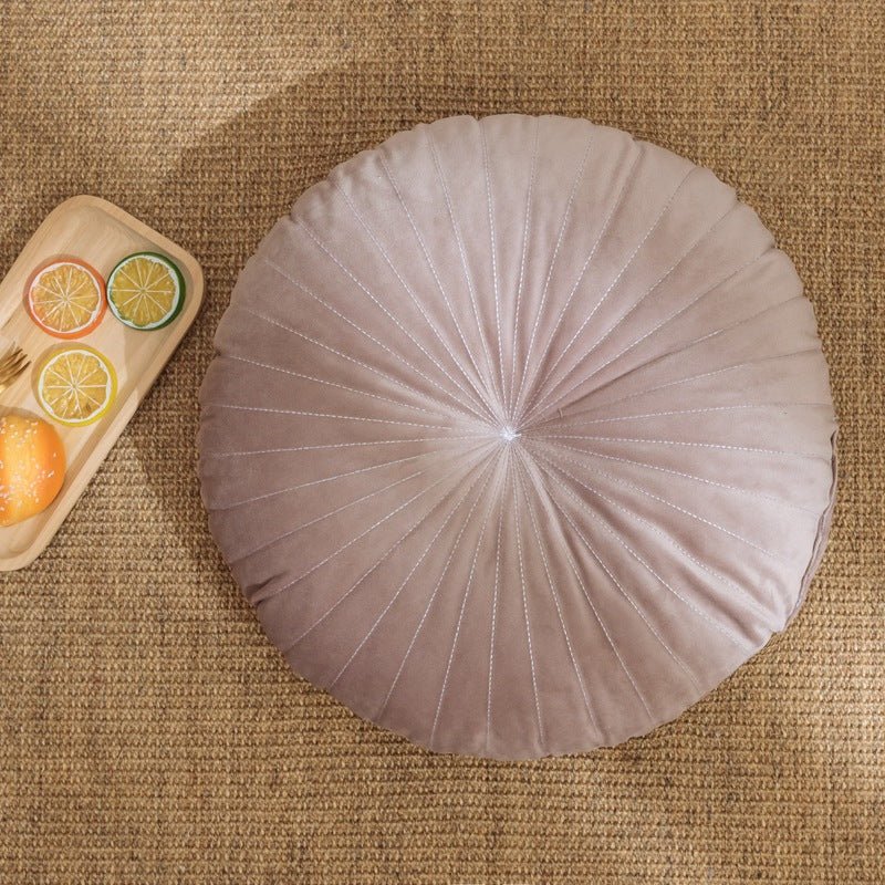 Khaki round pumpkin cushion 40cm
