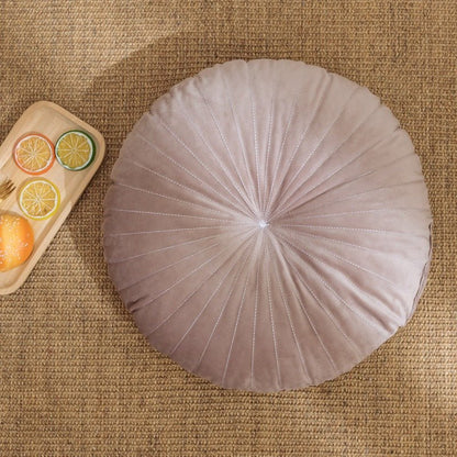Khaki round pumpkin cushion 40cm