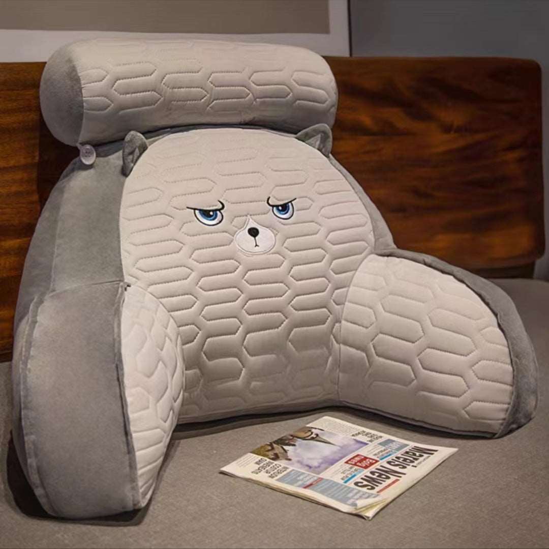 Large cartoon reading backrest pillow