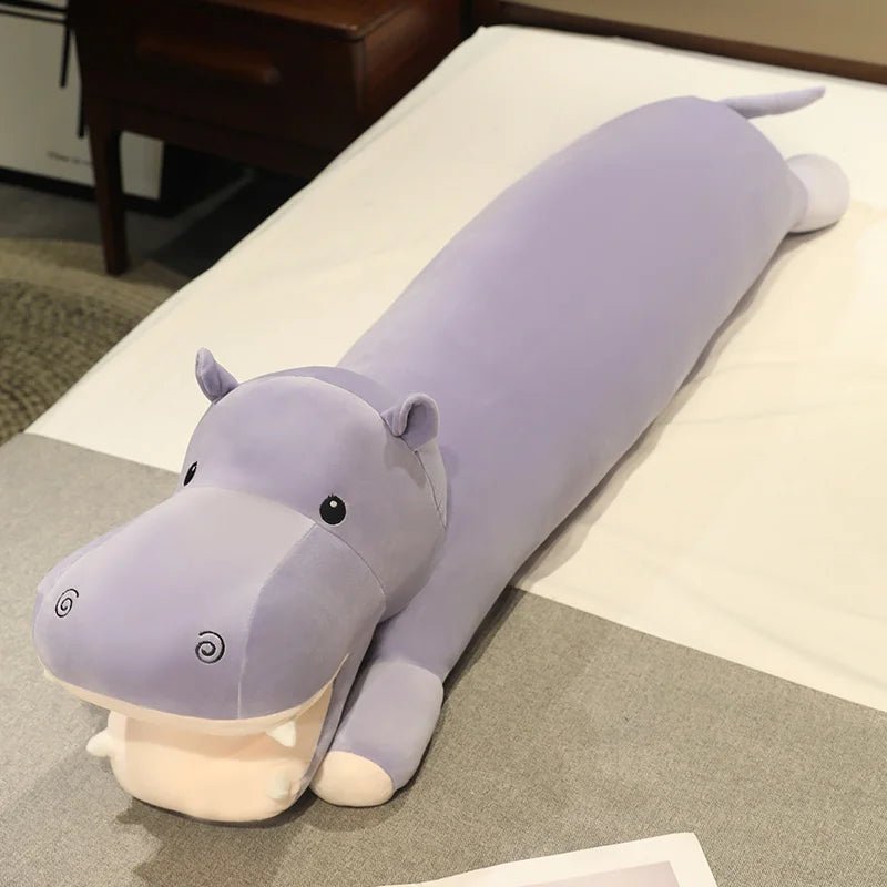 Large hippo plush cushion