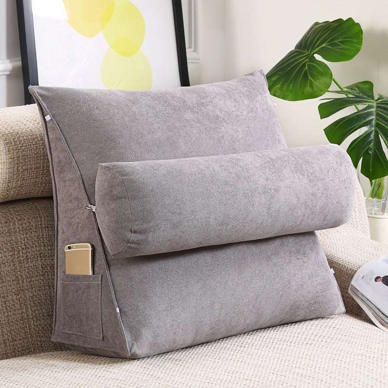 Large Velvet Triangle Backrest Cushion