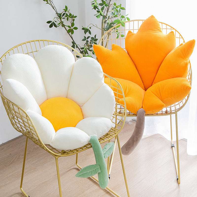Leaf and flower floor cushion