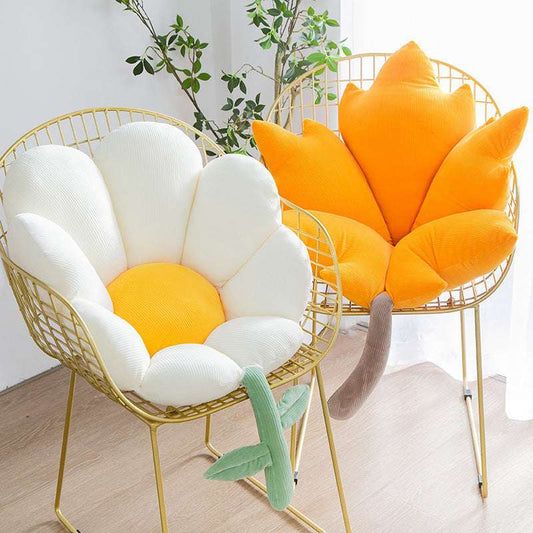 Leaf and flower floor cushion