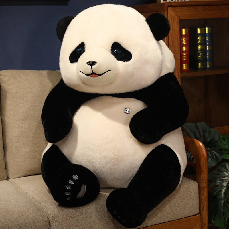 Soft panda plush toy with gentle expression for sofa and bedroom decor