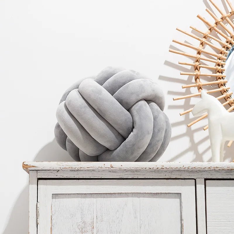 Light Grey knot cushion