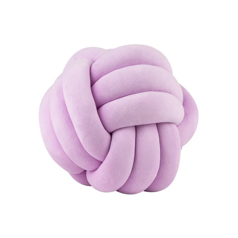Lilac knot cushion
