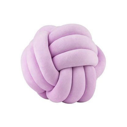 Lilac knot cushion