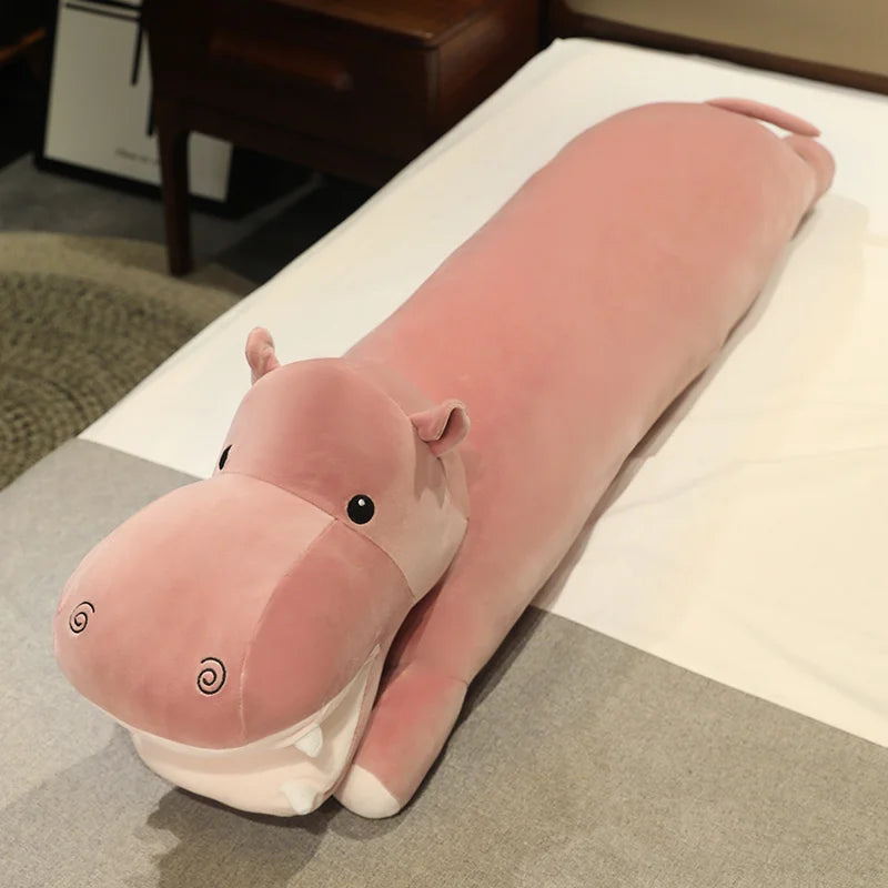 soft hippo body pillow plush toy for adults