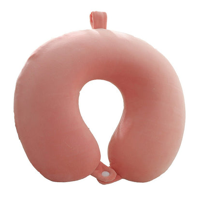 Travel neck pillow in plain colour design