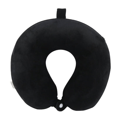 Compact U-shaped neck pillow for flights