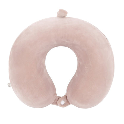 Memory foam travel pillow side view