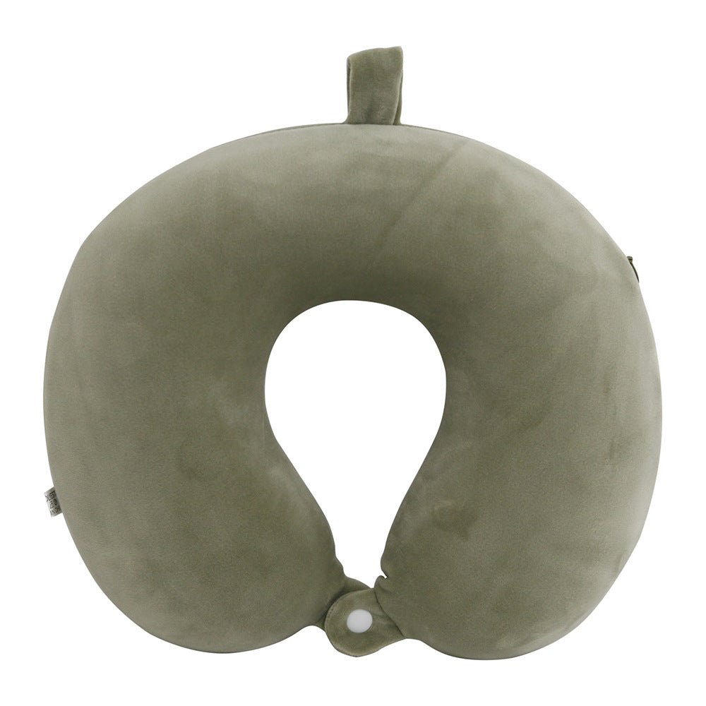 U-shaped neck pillow for train and car journeys