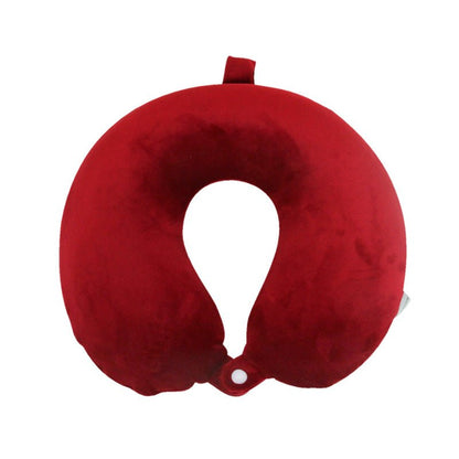 U-shaped travel pillow showing size and shape